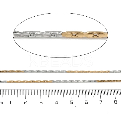 Two Tone 304 Stainless Steel Boston Link Chains CHS-G050-08GP-1