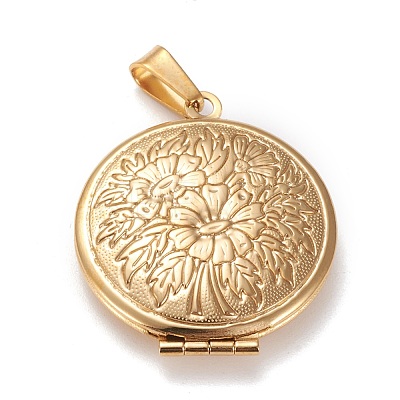 Ion Plating(IP) 316 Stainless Steel Locket Pendants X-STAS-K197-12G-1