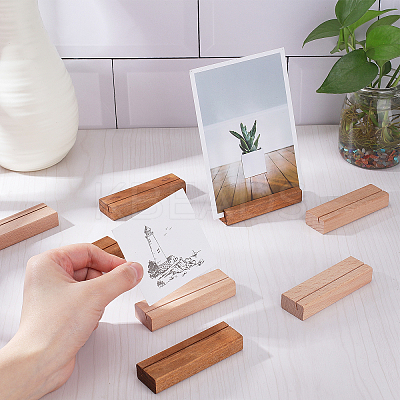 8Pcs 2 Color Wooden Card Holders Base AJEW-GA0003-66-1
