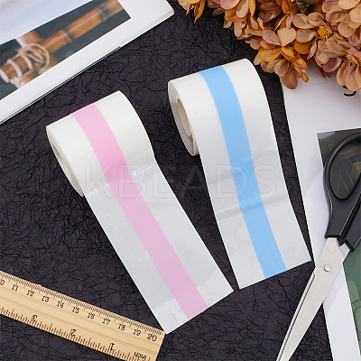 2 Rolls 2 Colors 5M Non-woven Fabrics Invisible Self Adhesive Bob Tape for Breast AJEW-GF0008-87-1
