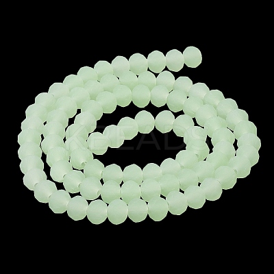 Imitation Jade Solid Color Glass Beads Strands EGLA-A034-J10mm-MD01-1