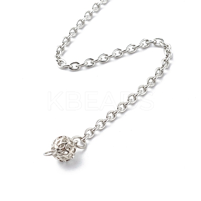 Natural Lava Rock Pointed Dowsing Pendulums PALLOY-JF00819-02-1
