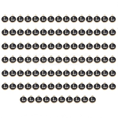 Golden Plated Enamel Alloy Charms ENAM-SZ0001-26B-L-1