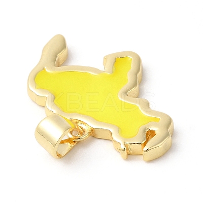 Eco-Friendly Rack Plating Brass Enamel Pendants KK-R143-03D-1