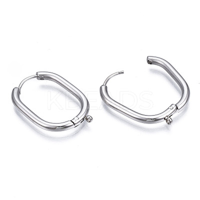 Tarnish Resistant 316 Surgical Stainless Steel Hoop Earrings Findings STAS-N097-055P-1