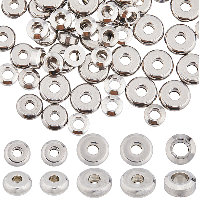 240Pcs 3 Styles 304 Stainless Steel Spacer Beads STAS-SC0006-72-1
