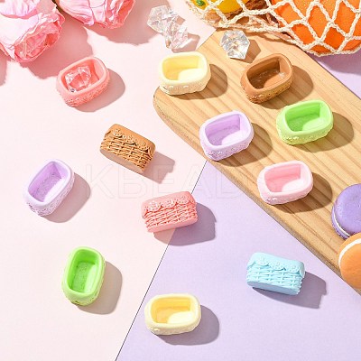 28Pcs 7 Colors Opaque Resin Cabochons RESI-CJ0004-67-1