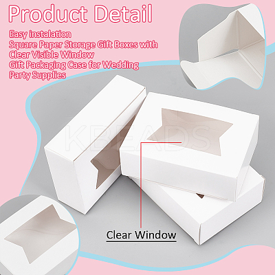 Rectangle Folding Paper Storage Boxes CON-WH0106-01B-02-1