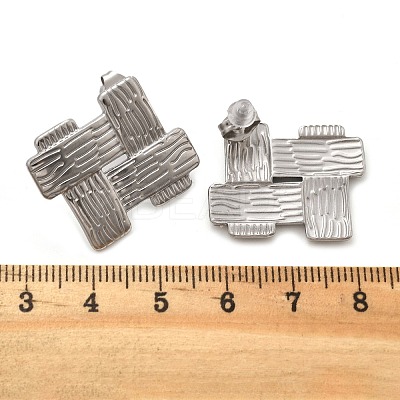 304 Stainless Steel Stud Earrings for Women EJEW-K306-26P-1