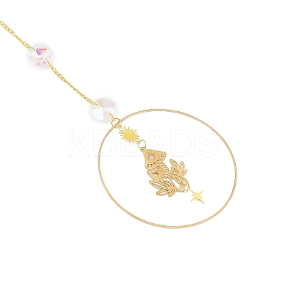 Brass Big Pendant Decorations HJEW-M005-03G-01-1