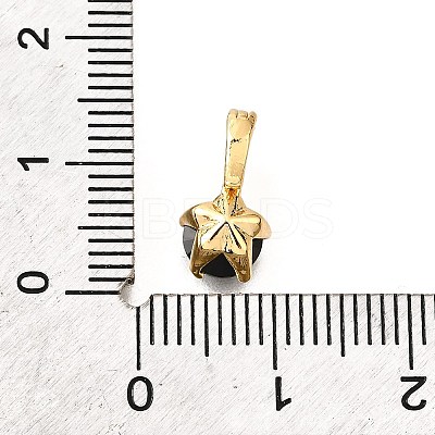 Brass Micro Pave Cubic Zirconia Charms KK-D356-05E-G-1