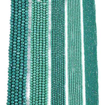 Electroplate Opaque Solid Color Glass Beads Strands EGLA-A044-P1mm-L31-1