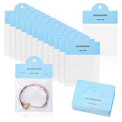 100Pcs Rectangle Clear Polypropylene Cellophane Bags CDIS-TA0001-36B-1