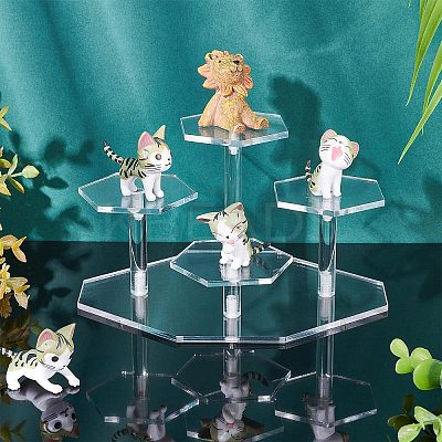 4-Tier Transparent Acrylic Model Toy Assembled Holders ODIS-WH0034-05A-1