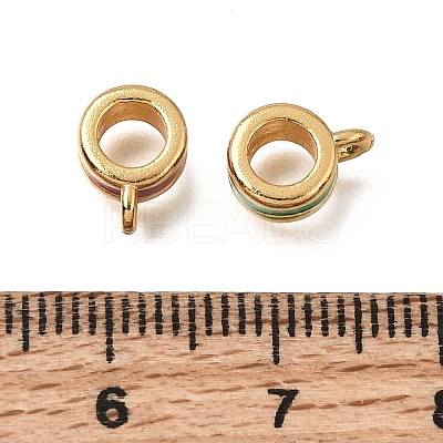 Brass Enamel Tube Bails KK-G605-02G-1