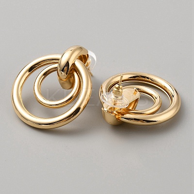 Iron Twist Knot Stud Earrings for Women EJEW-WH0004-106B-1