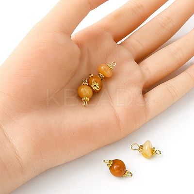 Natural Topaz Jade Connector Charms PALLOY-YW0001-55-1