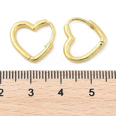 Brass Huggie Hoop Earrings LS-EJEW-C502-09G-1