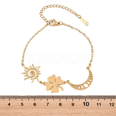 304 Stainless Steel Link Bracelets SA-CBA7739-03G-1