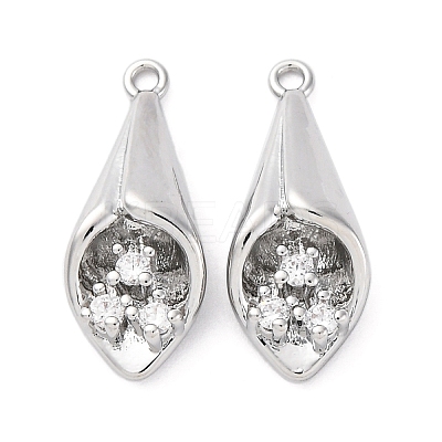 Brass Rhinestone Pendants KK-E793-24P-1