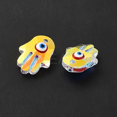 Evil Eye Glass Pendants G-P485-02B-1
