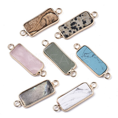 Natural & Synthetic Mixed Gemstone Links Connectors G-N326-33-1