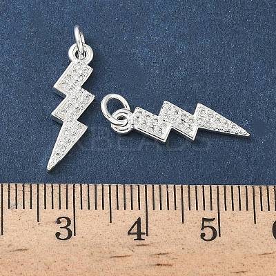 Brass Micro Pave Cubic Zirconia Pendants ZIRC-G163-09S-1