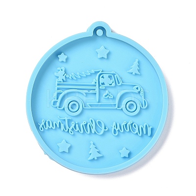 Christmas Ball with Truck Pendant Silicone Molds LS-DIY-K051-23-1