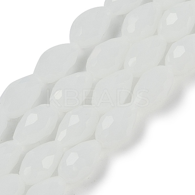 Electroplate Imitation Jade Glass Beads Strands EGLA-N013-J10mm-D03-1