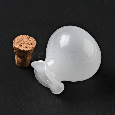 Lucky Bag Shape Glass Cork Bottles Ornament AJEW-A039-02E-1