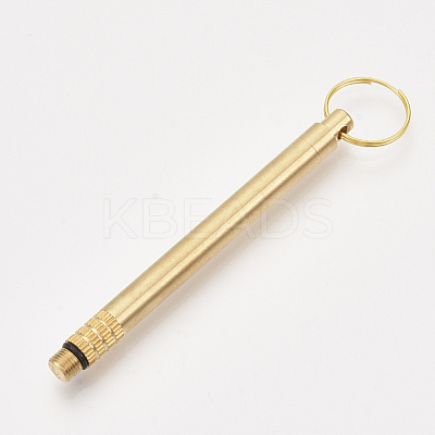 Portable Pocket 201 Stainless Steel Toothpick keychain KEYC-T007-02G-1