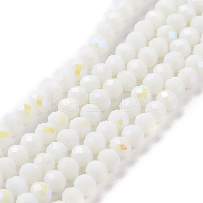 Electroplate Opaque Solid Color Glass Beads Strands LS-EGLA-A034-P8mm-L17-1