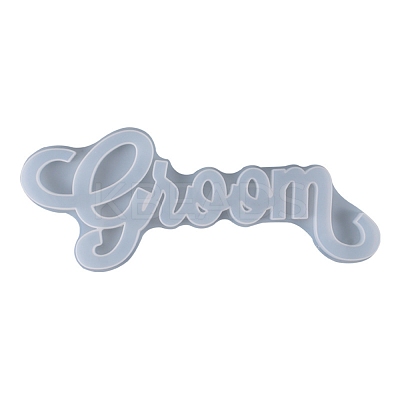 Wedding DIY Word Groom Silicone Molds DIY-K017-08-1