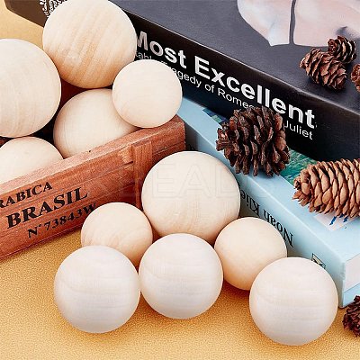 Natural Wooden Round Ball WOOD-PH0001-17-WH-1