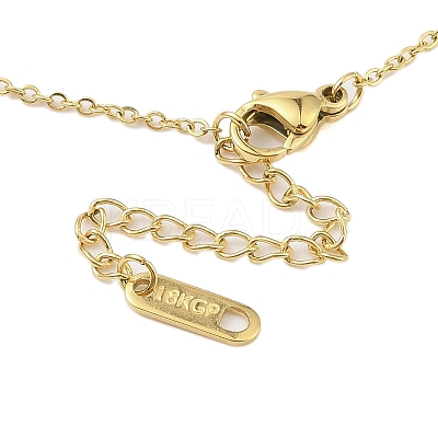 304 Stainless Steel Teardrop Pendant Necklaces NJEW-N055-17G-1