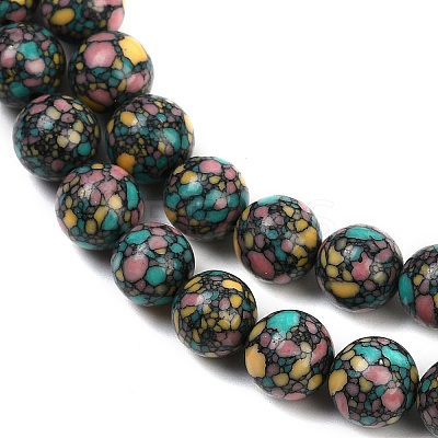 Natural Agate Beads Strands G-U030-C01-8mm-1