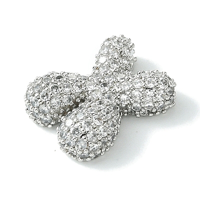 Rack Plating Brass Clear Cubic Zirconia Pendants KK-S378-01P-X-1