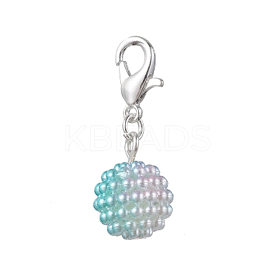 Acrylic Imitation Pearl Pendant Decorations HJEW-JM01720-1
