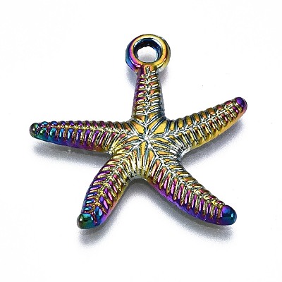 Rainbow Color Alloy Pendants PALLOY-S180-182-NR-1