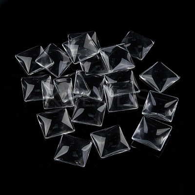 Transparent Glass Square Cabochons GGLA-A001-30mm-1
