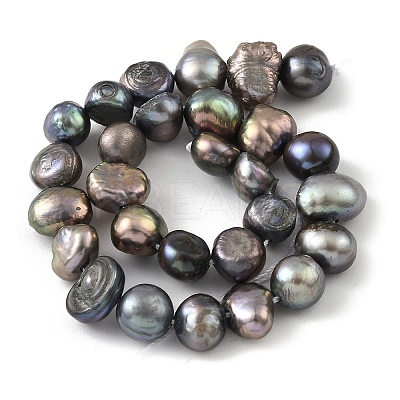 Dyed Natural Cultured Freshwater Pearl Beads Strands PEAR-A006-08E-1