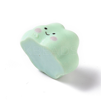 Cute Opaque Resin Cabochons RESI-L037-02G-1