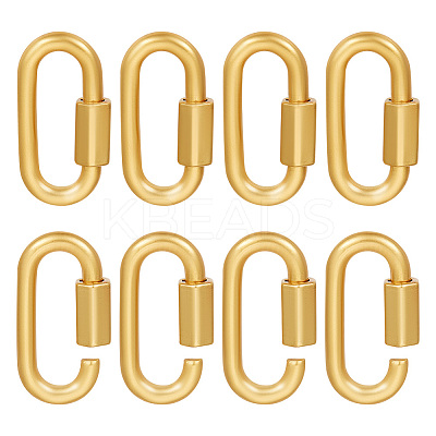 8Pcs Alloy Screw Carabiner Lock Charms FIND-UN0003-31G-1