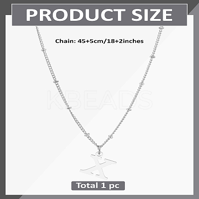 1Pc Brass Chain & 304 Stainless Steel Letter Pendant Necklaces NJEW-LP0001-35X-P-1