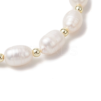 Natural Cultured Freshwater Pearl Beads Stretch Bracelets for Women BJEW-JB11593-1