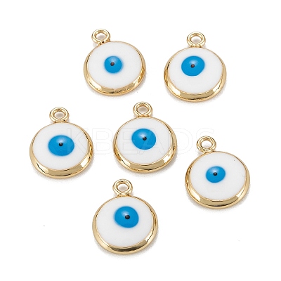 Brass Enamel Charms KK-C223-16G-01-1