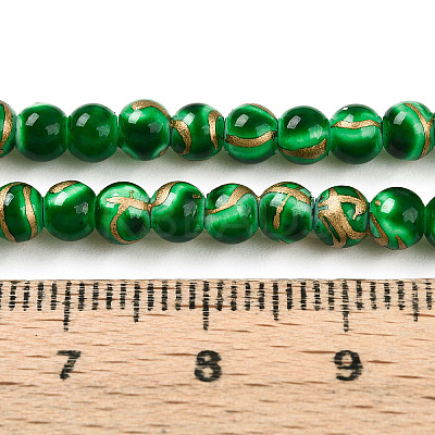 Baking Paint Glass Beads Strands DGLA-N010-4mm-04-1