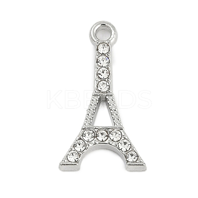 Rack Plating Alloy Micro Pave Rhinestone Pendants FIND-K020-08P-1
