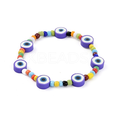 Glass Seed Beads Stretch Bracelets BJEW-JB06291-05-1