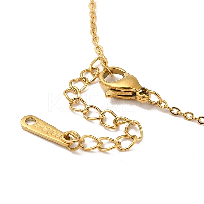 Pink Cubic Zirconia Pendant Necklace NJEW-H161-01B-1